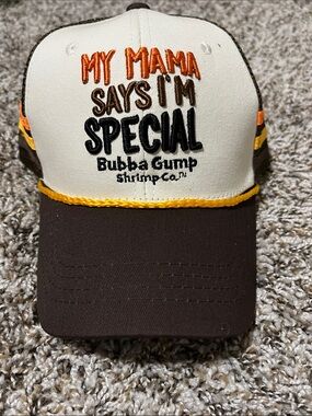 Bubba Gump 'My Mama Says I'm Special' Brown & White Trucker Cap (New) Never Worn